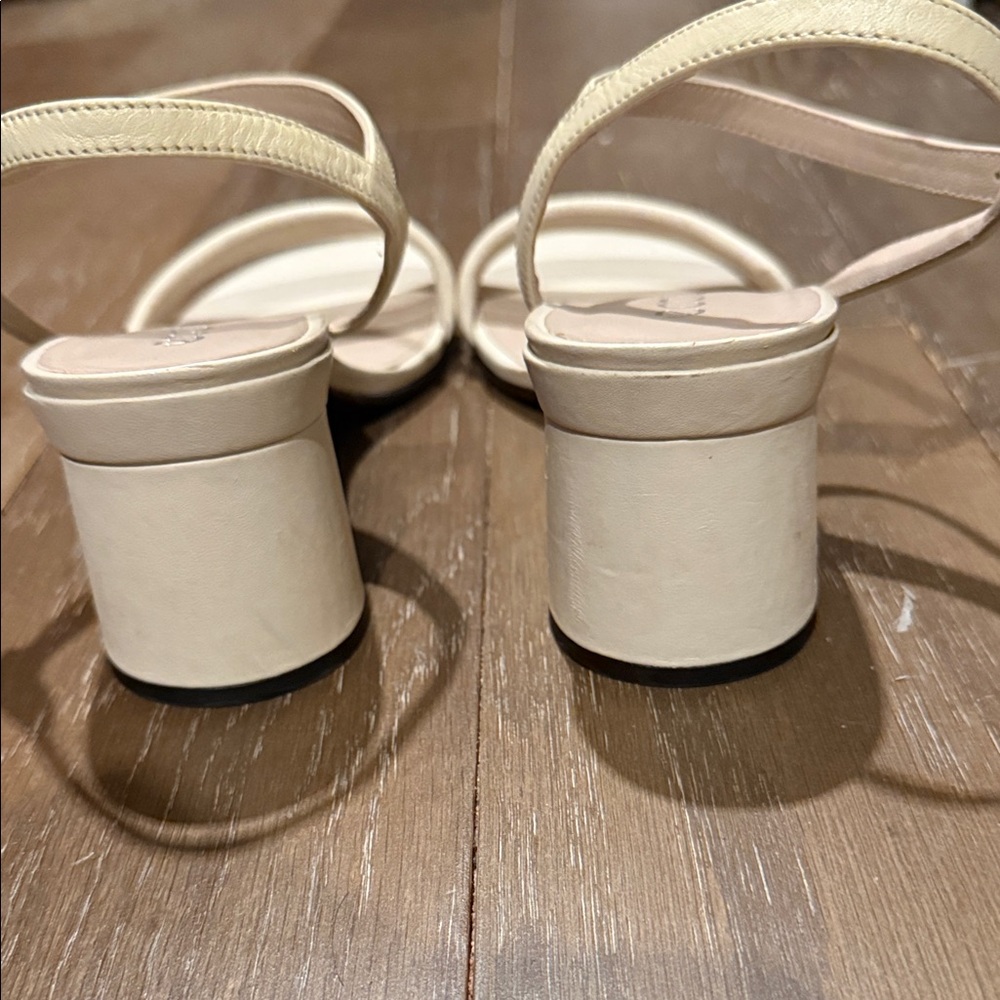 Ecco Women's Ivory Strappy Heels - Picture 3 of 4